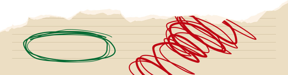 Rough Scribble Torn Paper Illustration