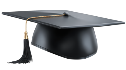 Graduation cap displays black tassel on academic headwear academic cap featuring a tassel symbolizes educational achievement