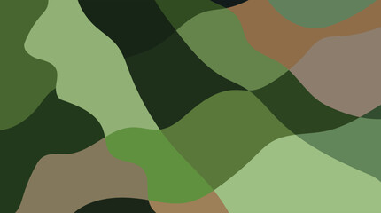 Seamless vector camouflage pattern with green and brown army texture leaves for textile fabric design illustration wallpaper decoration art © Juwel