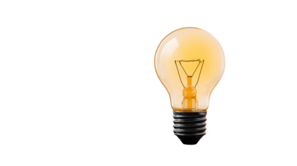 Illuminated light bulb shines in dark space classic incandescent bulb glows brightly on dark backdrop