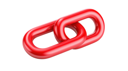 Vibrant red links form an intricate interconnected network numerous scarlet connections create complex interwoven structure