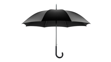 Black umbrella featuring sleek black handle essential black umbrella provides reliable rain coverage