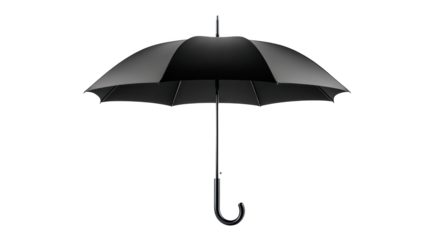 Black umbrella featuring sleek black handle essential black umbrella provides reliable rain coverage