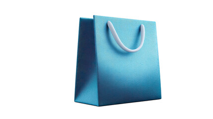 Blue bag with white handle depicts blue bag distinct white handle shown blue bag