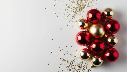 red beads on a white background,Red Beads on a White Background, Elegant Red Bead Decoration, Premium Red Beads Isolated on White, Luxurious Red Bead Arrangement, Minimal Red Beads Design, Stylish Red