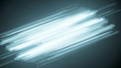 Dynamic motion blur with glowing light trails on dark background.