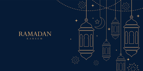 Ramadan Kareem banner, poster, greeting card, cover design set with mosque, Collection of Islamic windows, mosque doors, frames and arches. Arabic oriental style vector elements, Modern Islamic.