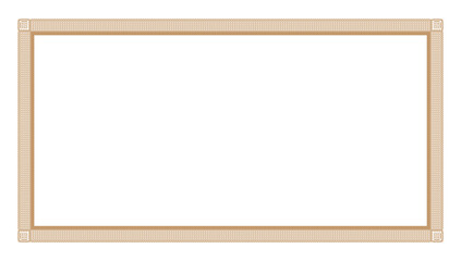 Fototapeta premium Golden vintage wedding invitation card islamic page certificate border line pattern illustration frame rectangle