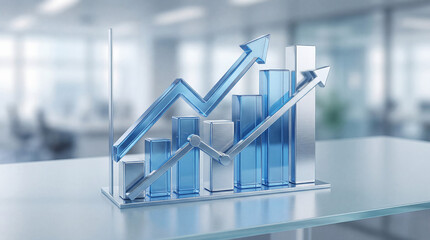 3D Business Chart for Corporate Data Visualization