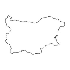 Bulgaria outline map. Bulgaria map vector. Bulgaria map on white background. Suitable for education, infographics, travel design, presentations, and European geography visuals