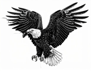 Eagle vector illustration with white background