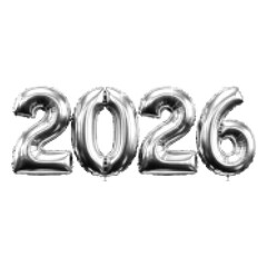 Halftone style number 2026 made of dots, modern typographic illustration isolated on white background. Ideal for New Year design, calendar, banner, poster, trend visual, or digital branding.