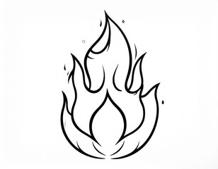 Vector illustration of fire flames tattoo