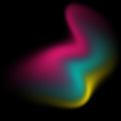 Vibrant abstract gradient with glowing color waves