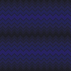 Blue Chevron Fair Isle Seamless Pattern Design
