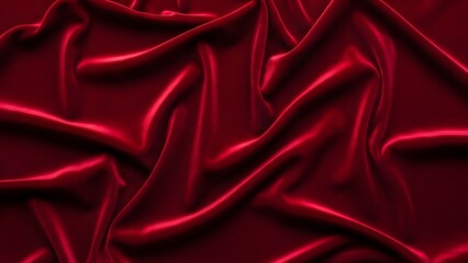 Obraz premium Rich red velvet fabric, isolated on white background