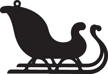 Christmas Ornament Silhouettes Icon Set &ndash; Bells, Baubles, Stars & Snowflakes Vector