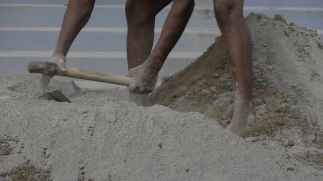 Digging into Construction - A Dusty Day of Digging with a Shovel
