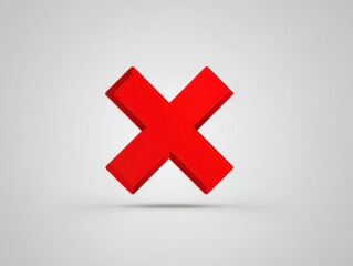 Obraz premium A vibrant, three-dimensional red 