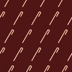 Drinking plastic straw seamless pattern isolated on color background