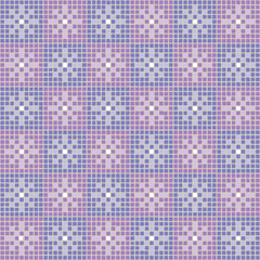 snowflakes of hand drawn squares. vector seamless pattern. winter repetitive background. modern decorative art. geometric fabric swatch.  embroidery template. blue, violet textile design. home decor