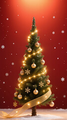Obraz premium christmas tree with gifts, merry Christmas 