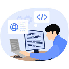 Web Development Illustration