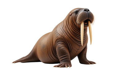 A walrus  isolated at transparent background.