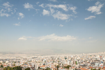 Greece, Athens, Panorama seen from Hill of Areopagus