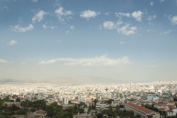 Obraz premium Greece, Athens, Panorama seen from Hill of Areopagus