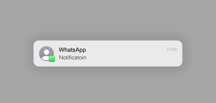 WhatsApp notification mockup template.