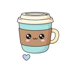 Cute Kawaii Coffee Mug with Sleeve