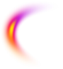 Curved vertical gradient arc shape on white background