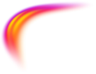 Thick glowing gradient arch element on white background