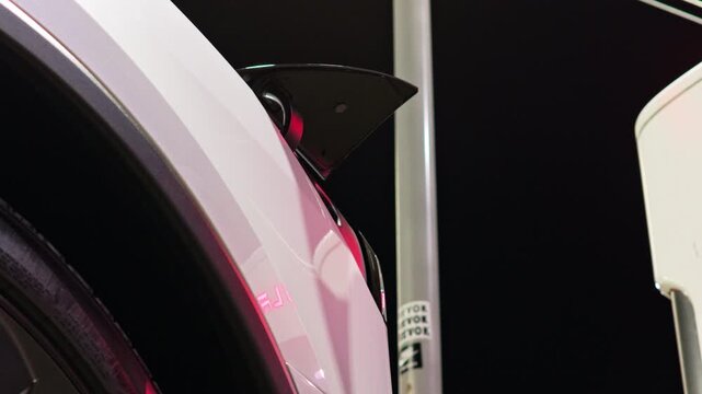 Charging an EV at a Supercharger