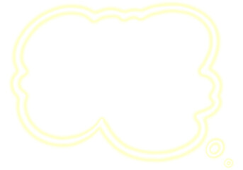 Fototapeta premium Blue Light Cartoon Speech Bubble on Transparent Background