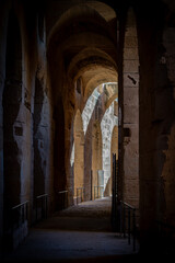 Fototapeta premium Anfiteatro de El Djem y Cartago ruina romanas en Tunez