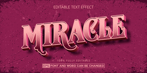 Happy valentine day, Editable vintage text effect style © Pandawa_Std