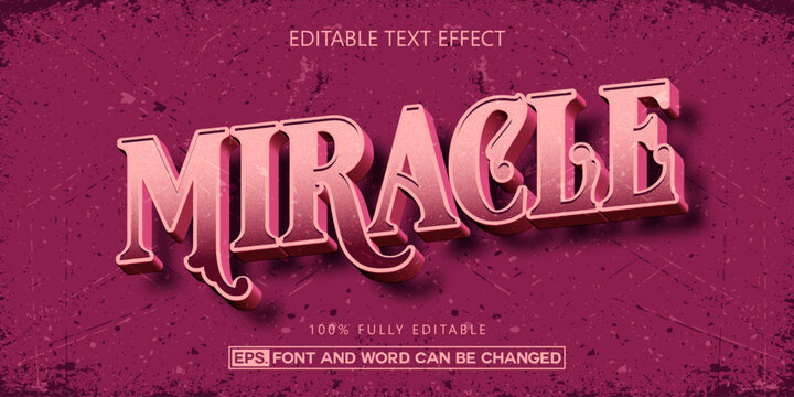 Happy valentine day, Editable vintage text effect style
