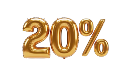 Golden Balloon 20 Percent Off Sale