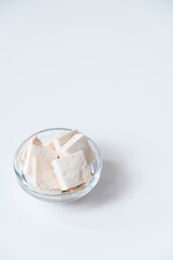 Sagun bakar is a traditional cake from West Sumatera, Indonesia, made from sago flour and grated coconut