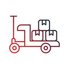 Material Handling icon with white background vector stock illustration