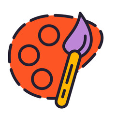 Paint Palette and Brush