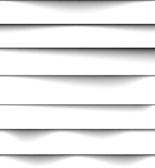 Realistic horizontal drop shadow set with soft gradient edges, ideal for product mockups, UI design, banners, and graphic overlays. Realistic shadow effect. Soft gradient shadow. Vector shadow set.