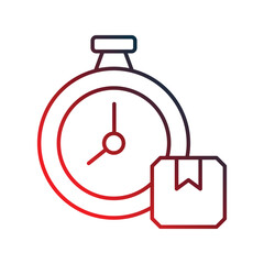 Just In Time icon with white background vector stock illustration