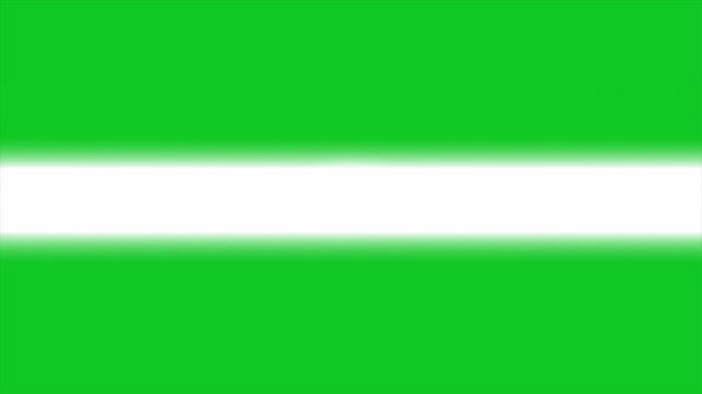 Old TV opening transition animation on green screen, horizontal light bar expanding and fading to simulate vintage television startup effect for retro video intros and visual effects