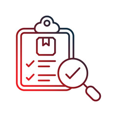 Quality Control icon with white background vector stock illustration