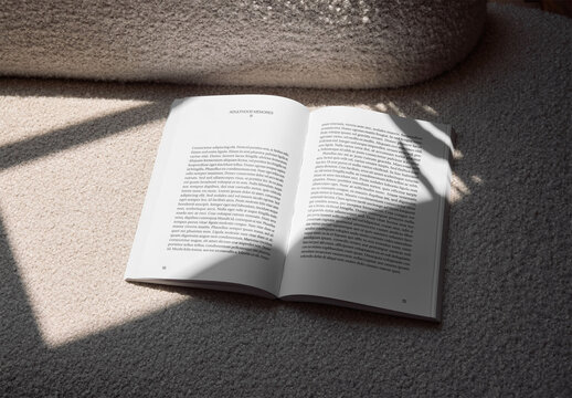 Mockup Of Hardback Book With Customizable Pages