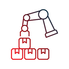 Rpa icon with white background vector stock illustration