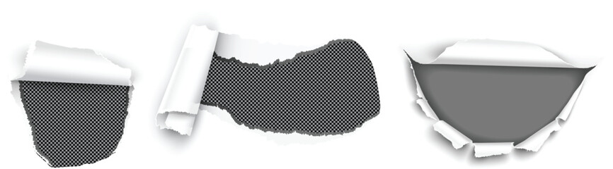 &ldquo;Ripped Gray Paper Strip PNG &ndash; Torn Paper Reveal Banner on Transparent Background&rdquo;